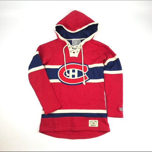 Old time Montréal Canadians Jersey hoodie S - Picture 2 of 5